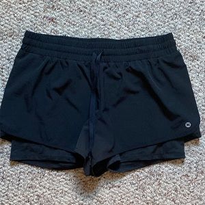Black running shorts